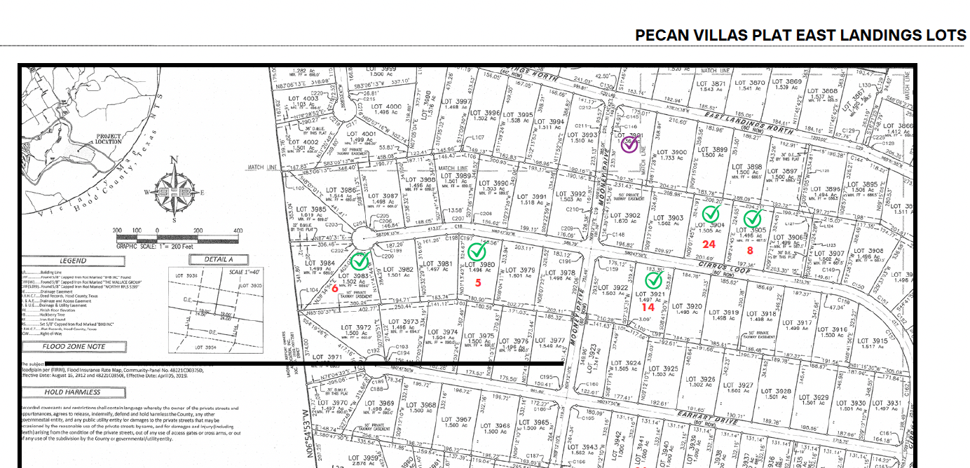 East Landings Plat Map