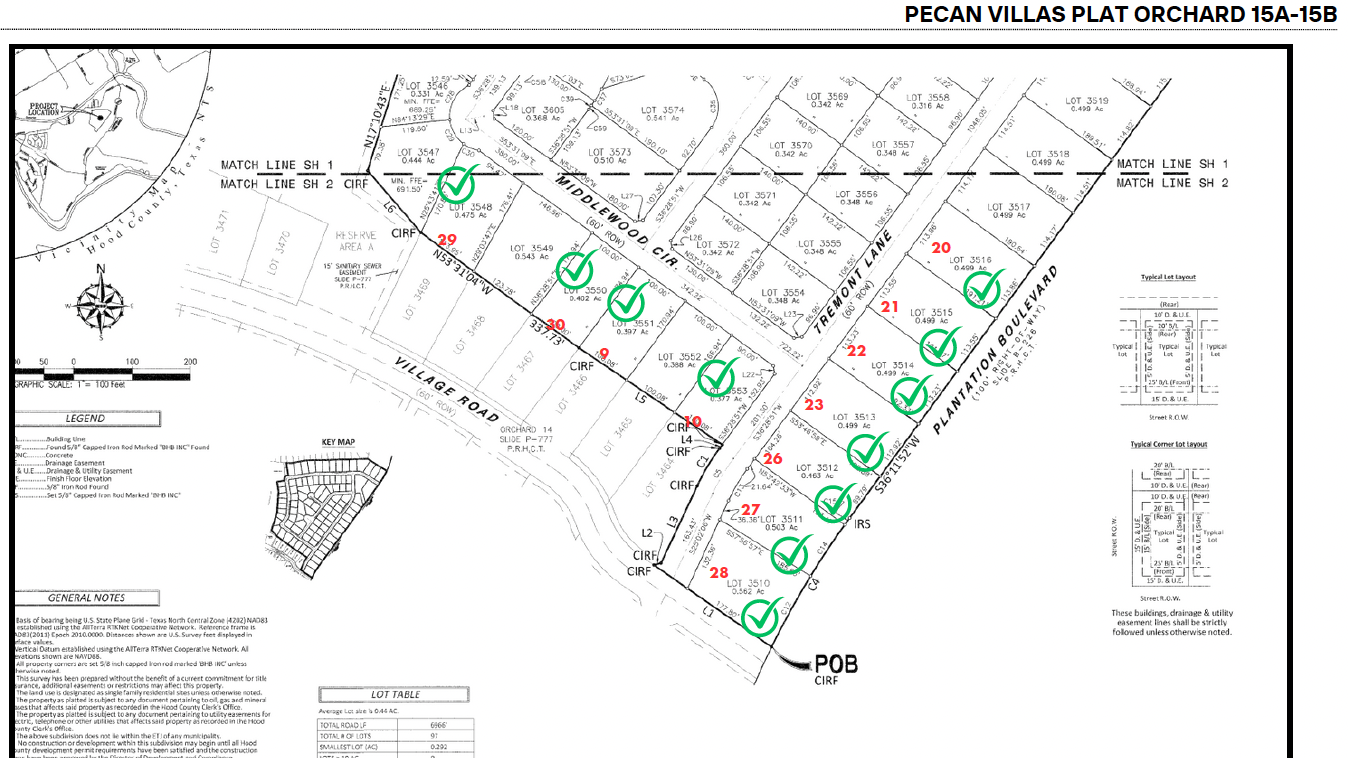 Orchard Section 15A-15B Part 2 Plat Map